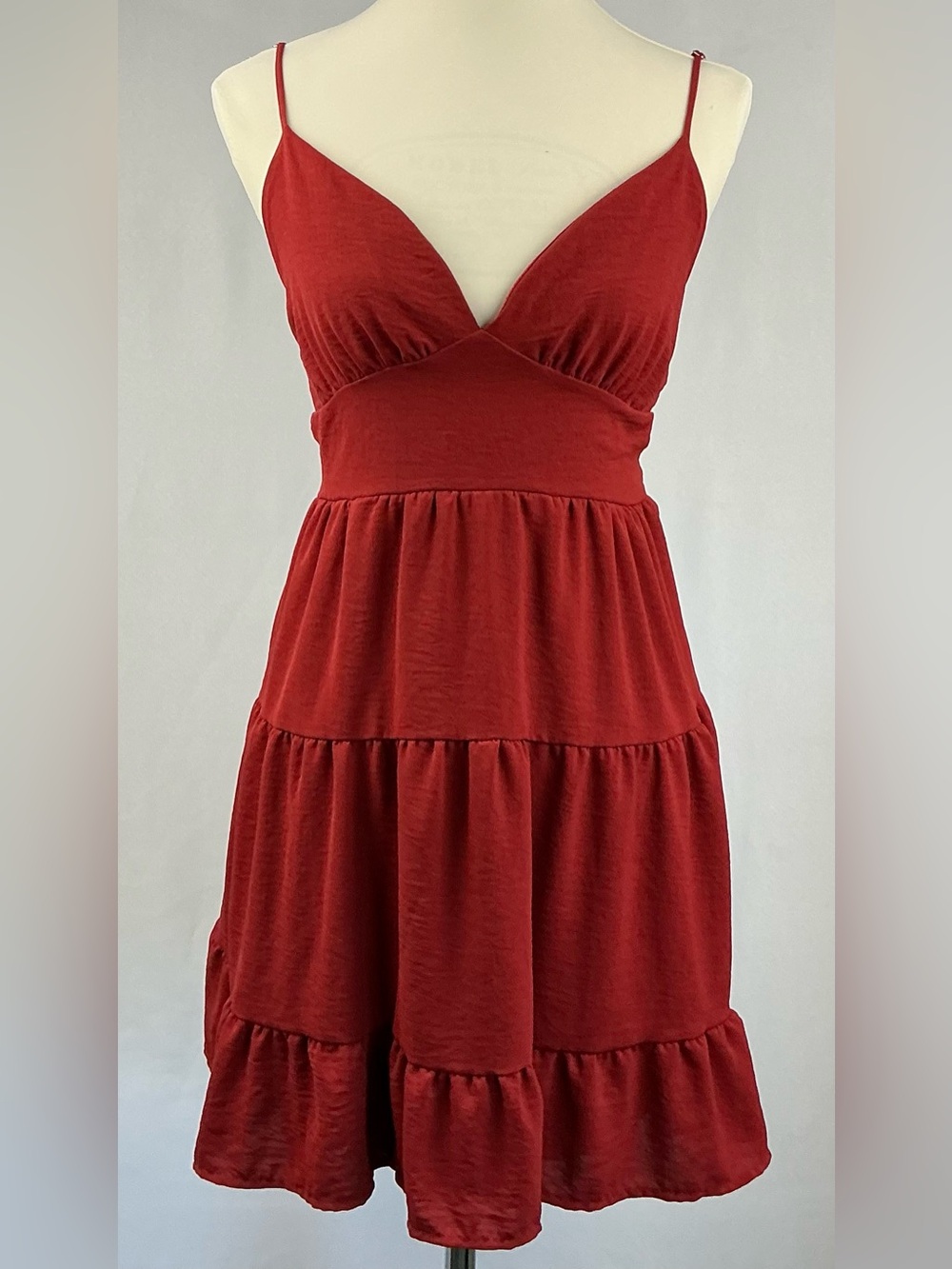 Altar’d State Burnt Orange Tiered Tie Back Dress XL Boho Cottagecore